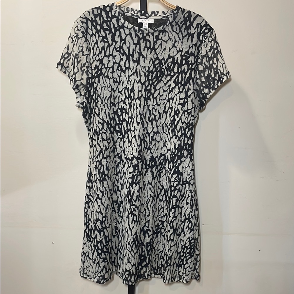 Topshop Monochrome Abstract Short Sleeve Tee